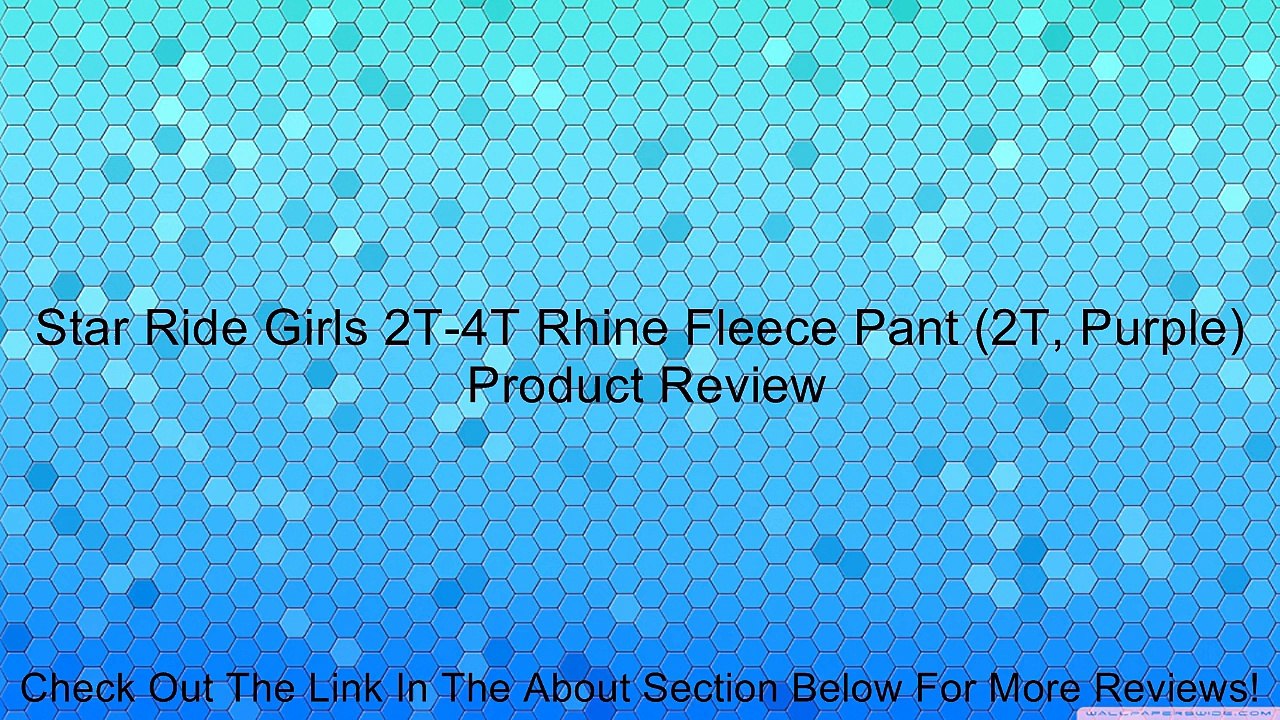 Star Ride Girls 2T-4T Rhine Fleece Pant (2T, Purple) Review