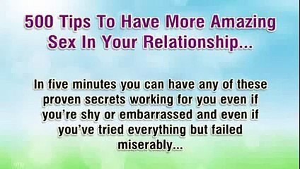 500 Lovemaking Tips   Secrets For Your Relationship