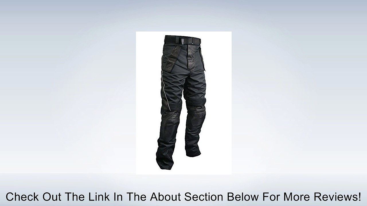 Xelement Mens Tri-Tex Fabric and Leather Motorcycle Racing Pants with ...