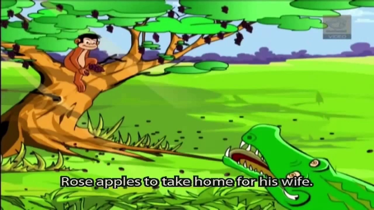Tales of Panchatantra - The Crocodile And The Monkey - Moral Stories for Kids - Animated Cartoon