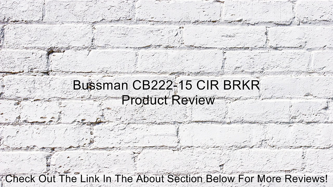 Bussman CB222-15 CIR BRKR Review