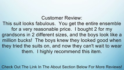 White Tuxedo with Bow Tie for boys of all ages. Review