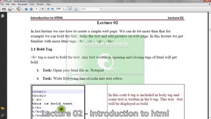 Lecture 2 - Intro to html