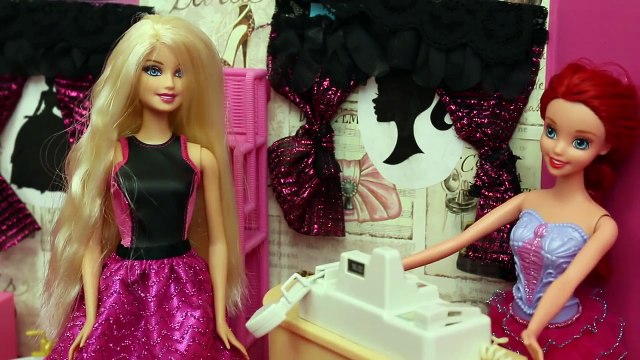 BARBIE ENDLESS CURLS Frozen Elsa Hair Salon Ariel Mermaid Dolls Curler Makeover DisneyCarToys