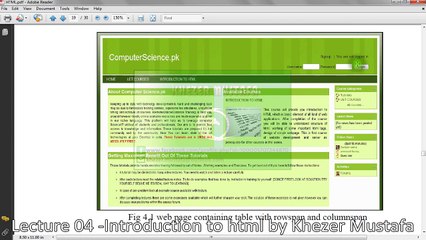 Lecture 4 - Intro to html