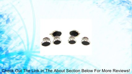 Download Video: Silver Tone Nickel Finish Black Enamel Tuxedo Cufflink and Stud Set Review