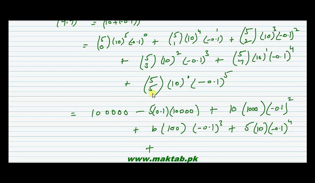 FSc Math Book1, Ch 8, LEC 14 Binomial Theorem Part 4