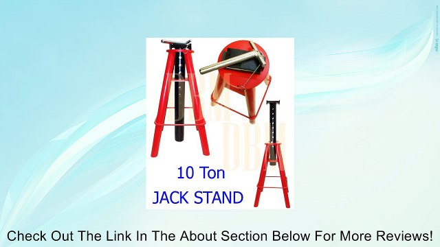 Heavy Duty 10 Ton Jack Stand High Pin Type Power Lift 29 To 47-1/2 Range Review