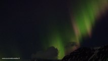 Aurores boréales en vitesse réelle