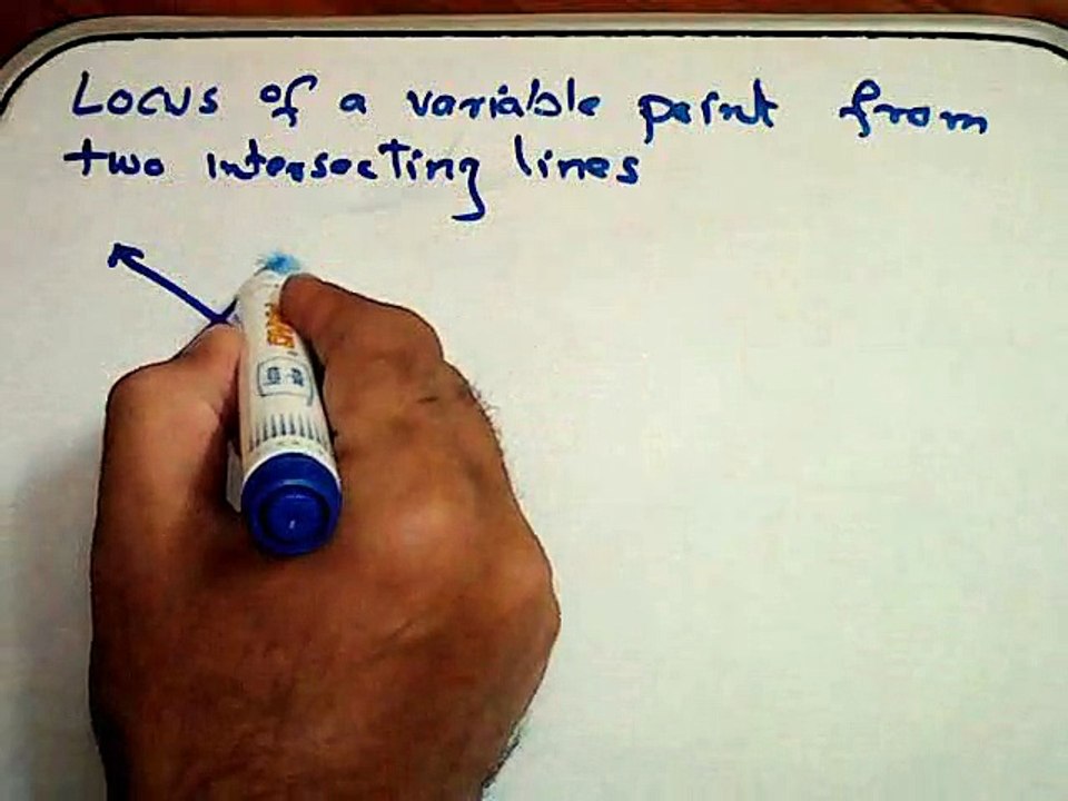 Locus of a point from two Intersecting Lines