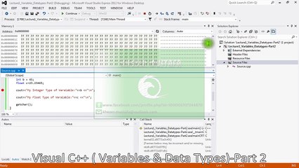 Lecture 2 - Visual C++ Intro & Data Types