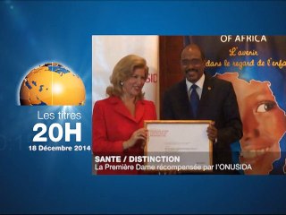 Le 20 Heures de RTI 1 du 18 Décembre 2014 avec David Mobio