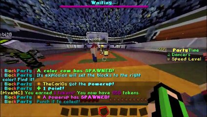 Blockparty sur HiveMc | De la danse sur minecraft