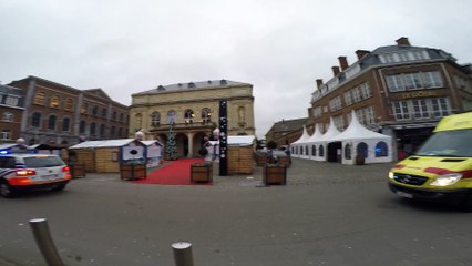Manifestation des pompiers à Namur