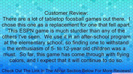 ESPN Foosball Tabletop Review