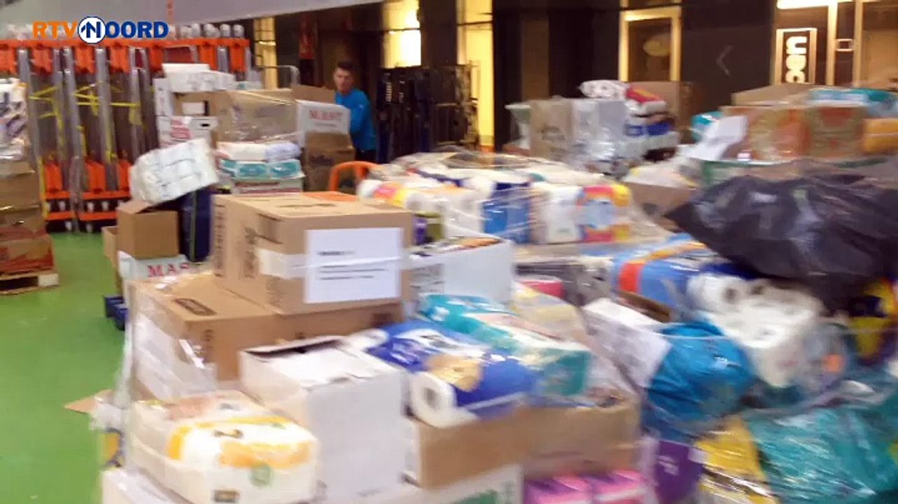 Goederen vanuit de Mediacentrale op weg naar voedselbanken - RTV Noord