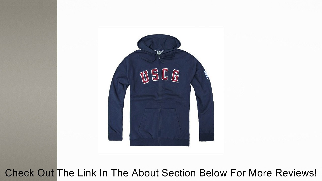 RD Genuine US Coast Guard Full Zip Fleece Military Hoodies - Navy Blue - Medium - Review