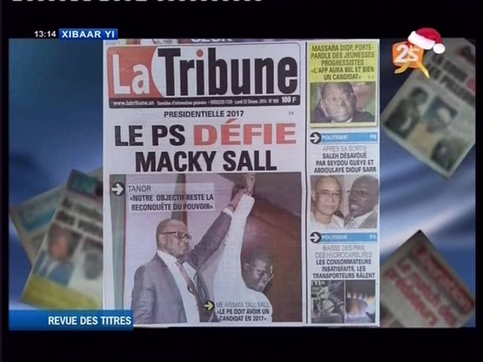 Revue de presse du lundi 22 décembre 2014 - 2stv