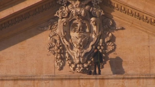 Italian protester climbs Vatican basilica again