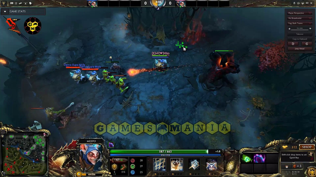 DOTA 2 Meepo Mid Only