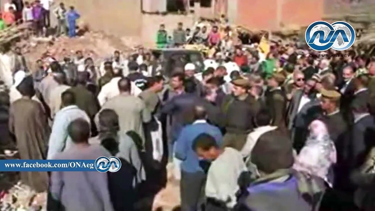 بالفيديو.. محافظ أسيوط يتفقد موقع حادث انهيار منزل بقرية الهدايا