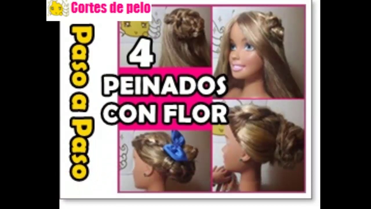 4 PEINADOS con trenzas y FLOR fáciles | Paso a Paso (Barbie) - Vídeo  Dailymotion