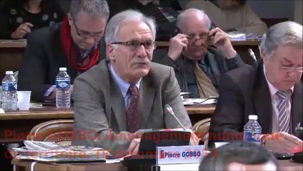 Pierre GOBBO. Aménagement numérique. 18 décembre 2014
