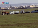 IŞİD, Kobanililerin araçlarını traktöre bağlayarak götürdü