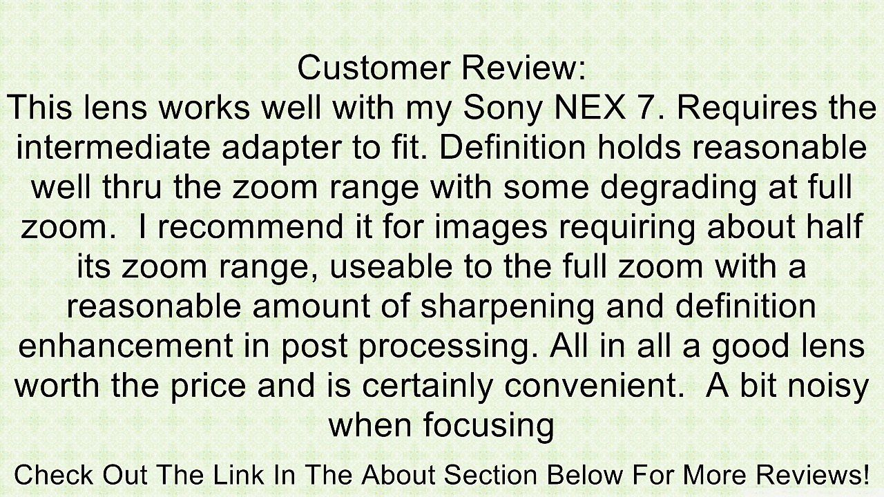 Sony 55-300mm F/4.5-5.6 DT A-Mount Zoom Lens for Sony Alpha Digital SLR Cameras Review