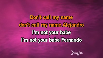 Lady GaGa -  Alejandro - (Karaoke Version)