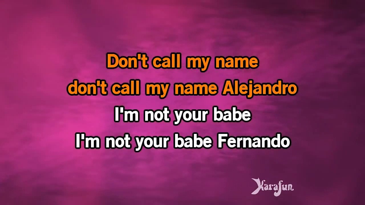 Lady GaGa -  Alejandro - (Karaoke Version)