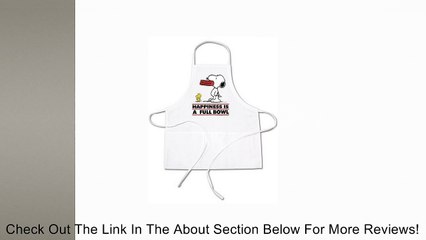 Peanuts Snoopy: Happiness is a Full Bowl: White Classic Kitchen Chef's Apron Review