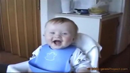 Baby Laughing on Fat Man falling