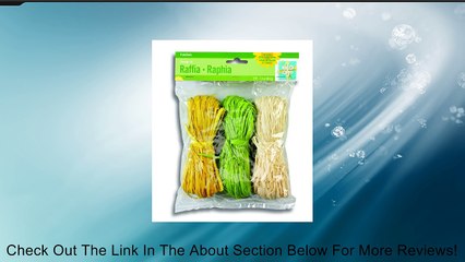 FloraCraft Raffia, Yellow/Light Green/Bleach, 3-Pack Review