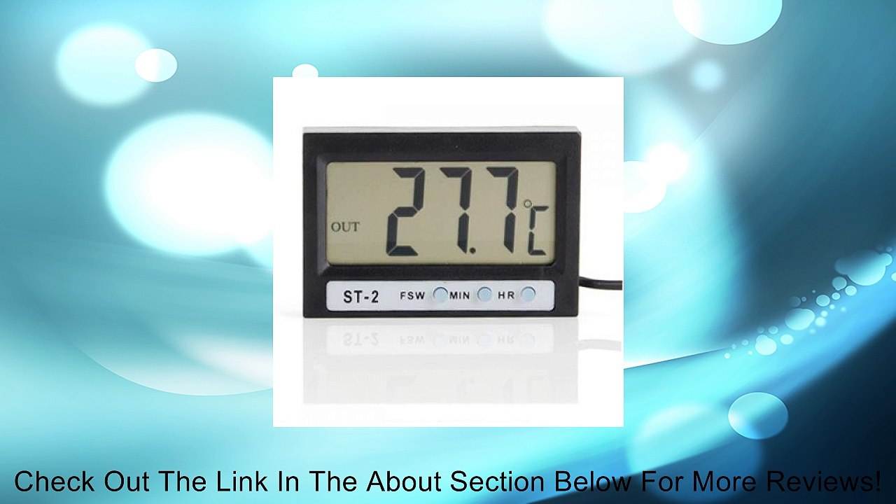 LCD Indoor Outdoor Digital Thermometer Clock with Two Sensors C Review