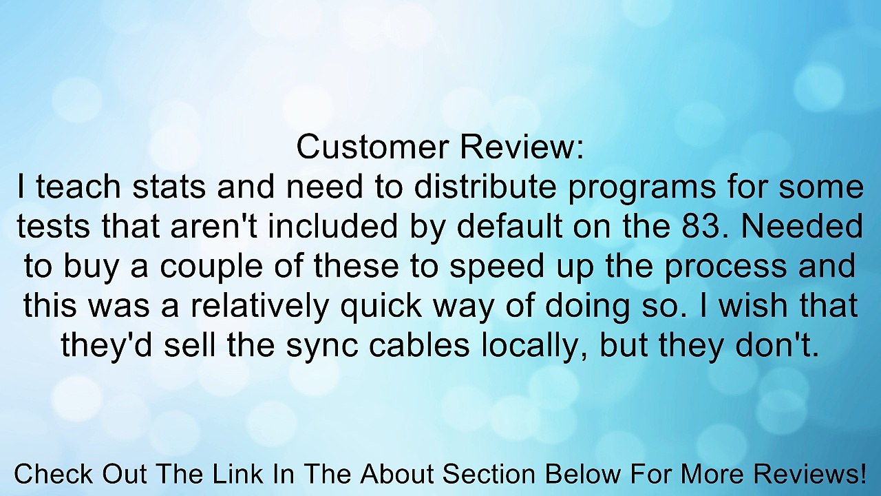 Guerrilla 83Linkcable Link Cable For Ti 83 Plus, Ti 84 Plus, Ti 86, Ti 89 , Calculators Review