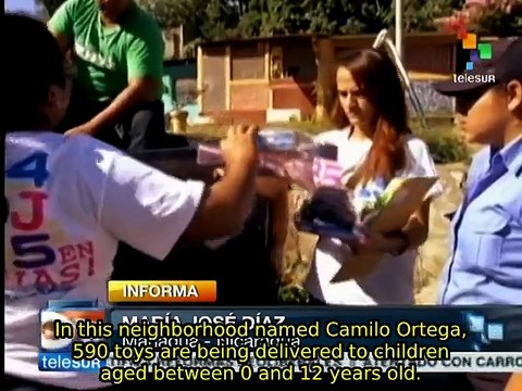 Nicaraguan gov't delivering Christmas presents to poor children