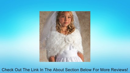 Corrine Girls White Knit Fur Shrug Wrap Special Occasion One Size Review