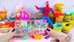 Play doh Spiderman KINDER Surprise eggs Peppa pig Surprise eggs Barbie Play doh toys