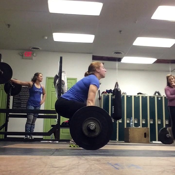 1.2 clean and front squat 135#