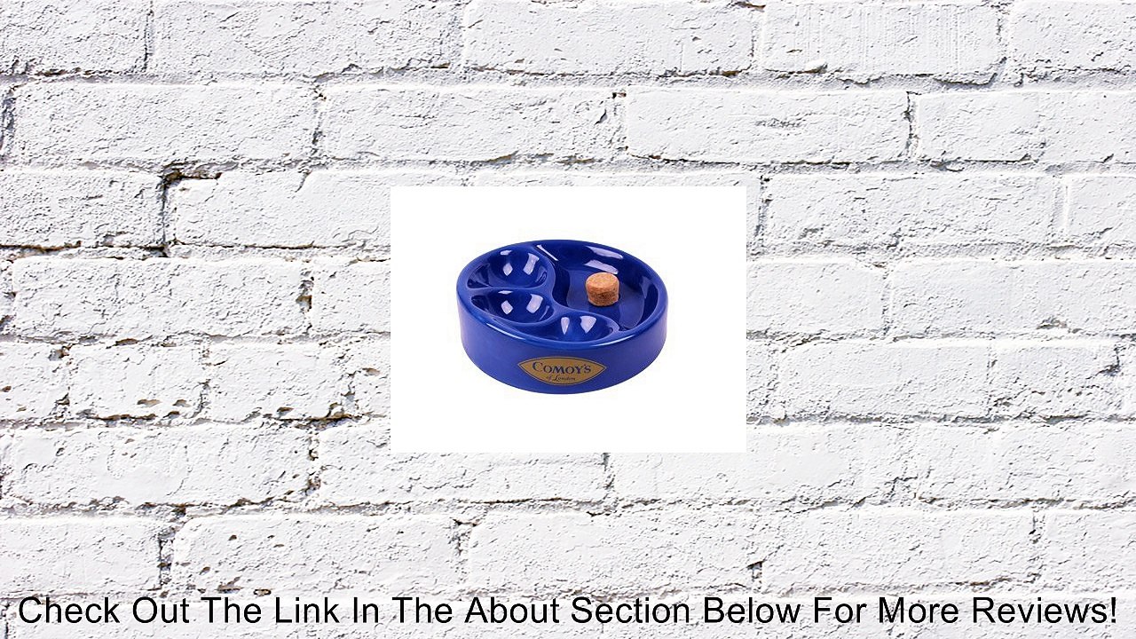 8 "Comoy's Blue Ceramic 3 Pipe Cigar Ashtray with Cork Knocker Review
