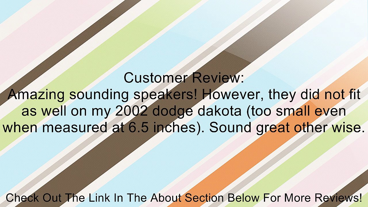 4) ROCKFORD FOSGATE R165-S 6.5" 80 Watt 2-Way Car Component System Speakers Review