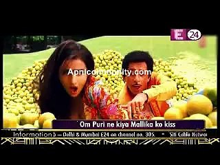 Om Puri Ne Kiya Mallika Ko Kiss 23rd December 2014 www.apnicommunity.com