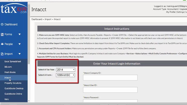 Tax1099_com Integrates with Intacct | 1099 Misc Efile ,1099-div, Irs 1099 Misc, E-file 1099-misc | Irs Approved