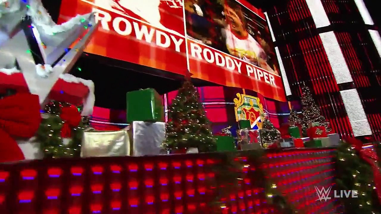 “Rowdy” Roddy Piper hosts “Piper’s Pit” with special guests Rusev and Lana: Raw, December 22, 2014