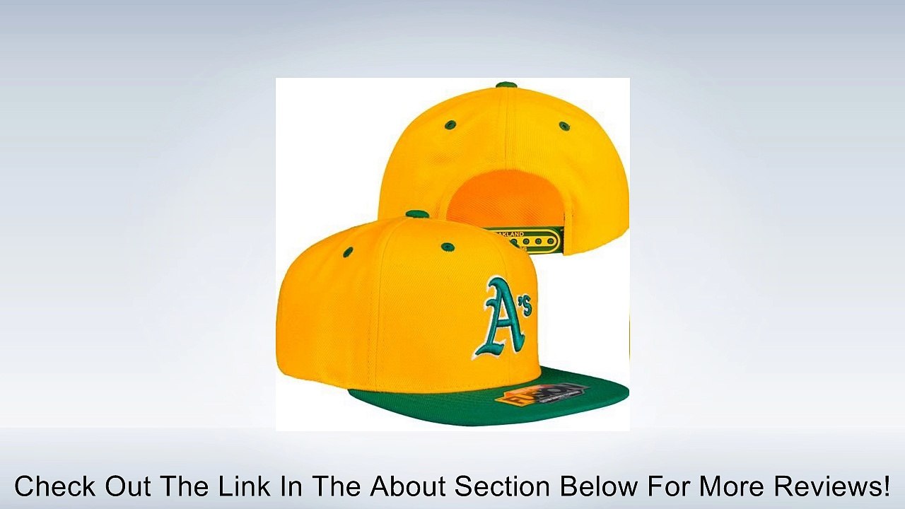 MLB American Needle Oakland A's Back 2 Front Fusion Flat-Bill Yellow Snapback Cap Review