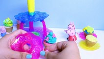 Play Doh Peppa Pig Cupcake Tower Play Dough DIY Make Cupcakes with Peppa Toys
