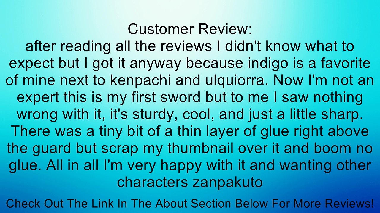 New Version 40" Bleach Anime Ichigo Bankai Cutting Moon Sword Review