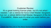 Air Force USAF Chief Master Sergeant of the Air Force (E9) License Plate Review