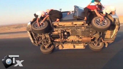 Changing wheel while driving